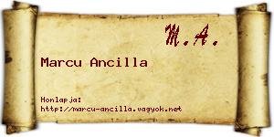Marcu Ancilla névjegykártya